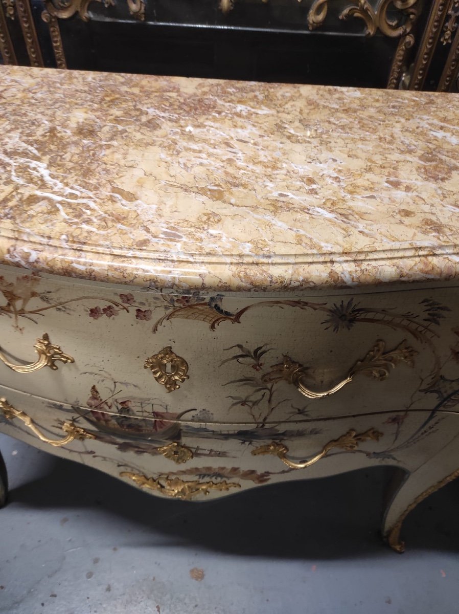 Louis XV Style Lacquer Commode Late Nineteenth Century-photo-7