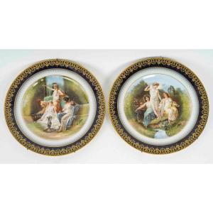 A Pair Of Limoge Porcelain Plates 
