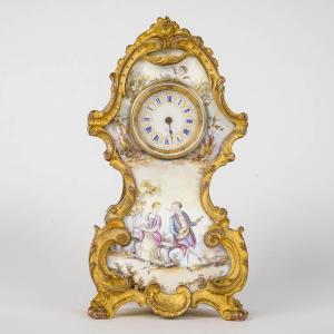 Une Miniature Pendule En émail Fin XIXè Siècle 