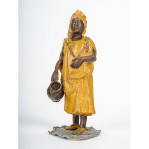 Orientalist Sculpture In Polychrome Regulates Early 20th Century 