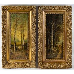 A Pair Of Undergrowth Paintings, Late 19th Century 