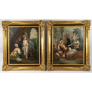 A Pair Of Orientalist Paintings, Godfrinoy