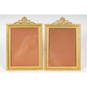 A Pair Of Gilt Bronze Picture Frames, Late 19th Century 