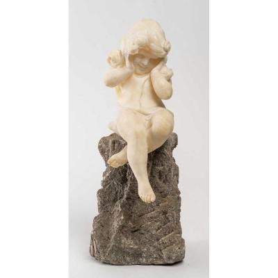 Alabaster Figurine Of A Little Girl