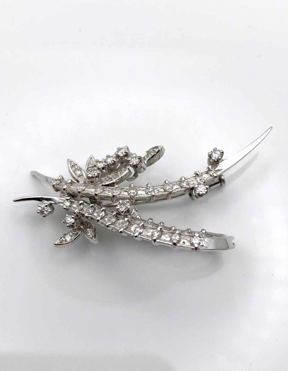 White Gold & Diamond Brooch-photo-2