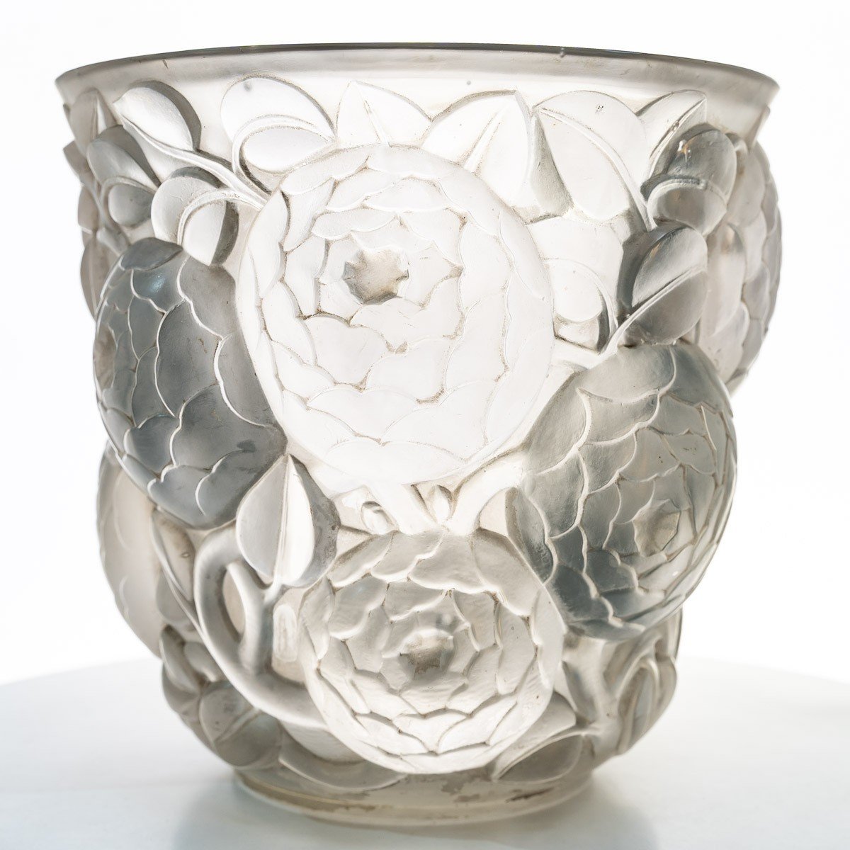 René LALIQUE (1860-1945) : Vase "Oran"  dit aussi "Gros Dalhias"-photo-2