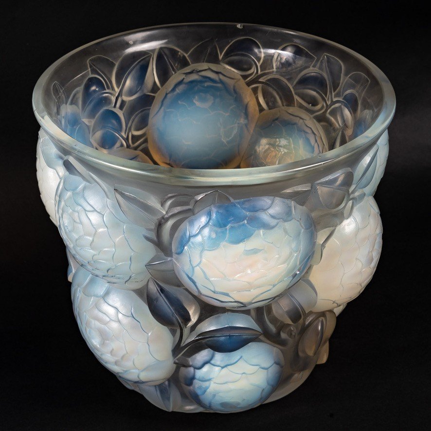 René Lalique (1860-1945) - Opalescent Vase "oran"-photo-4