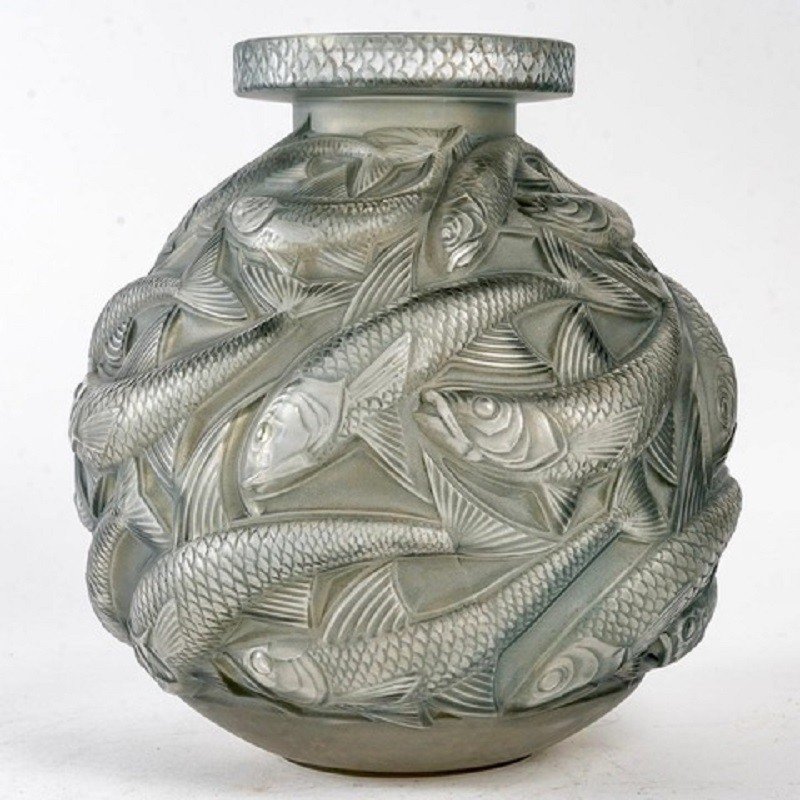 René Lalique: 'salmonidae' Vase 1928-photo-1