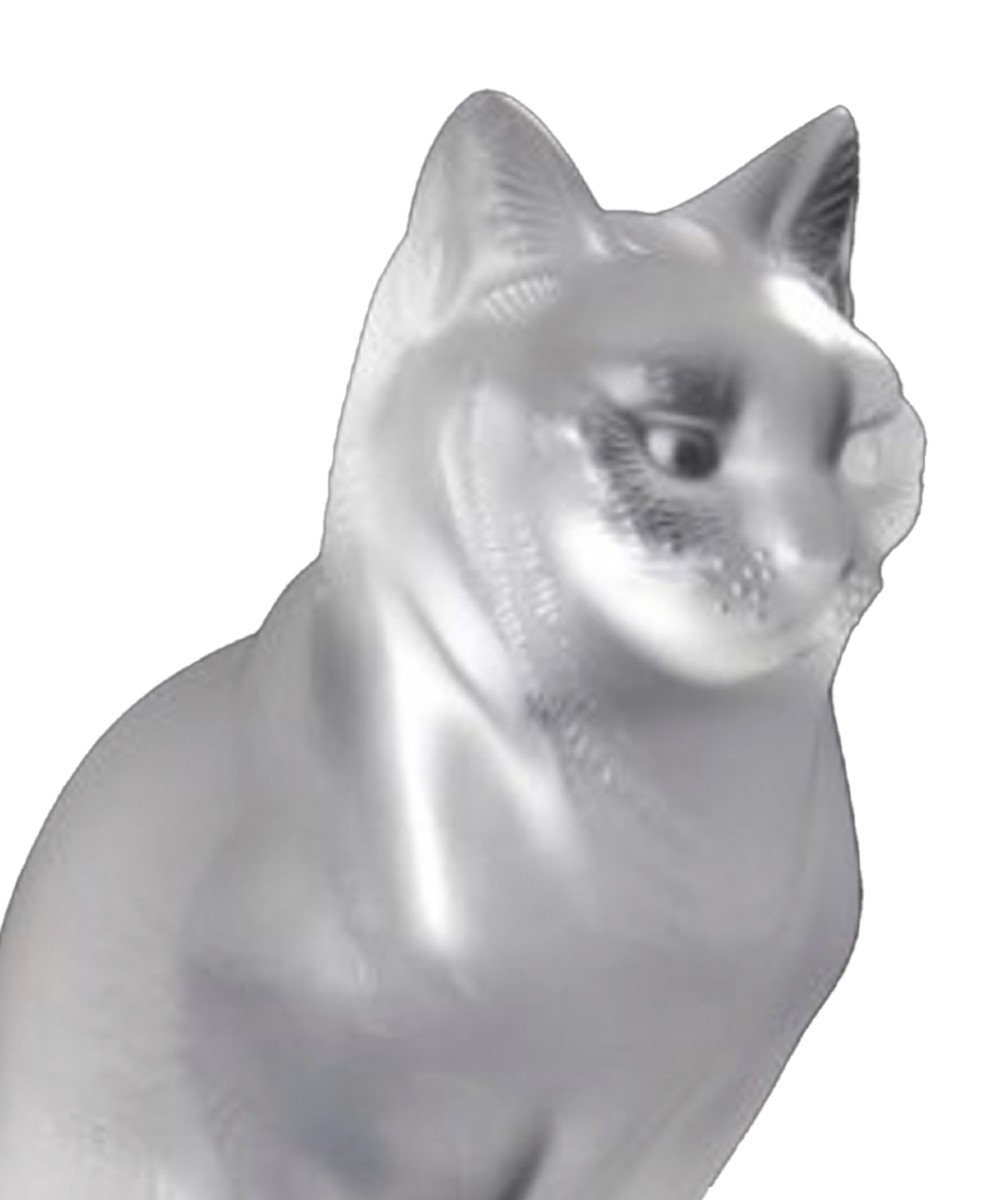 Lalique France : "Chat Assis" en cristal-photo-1