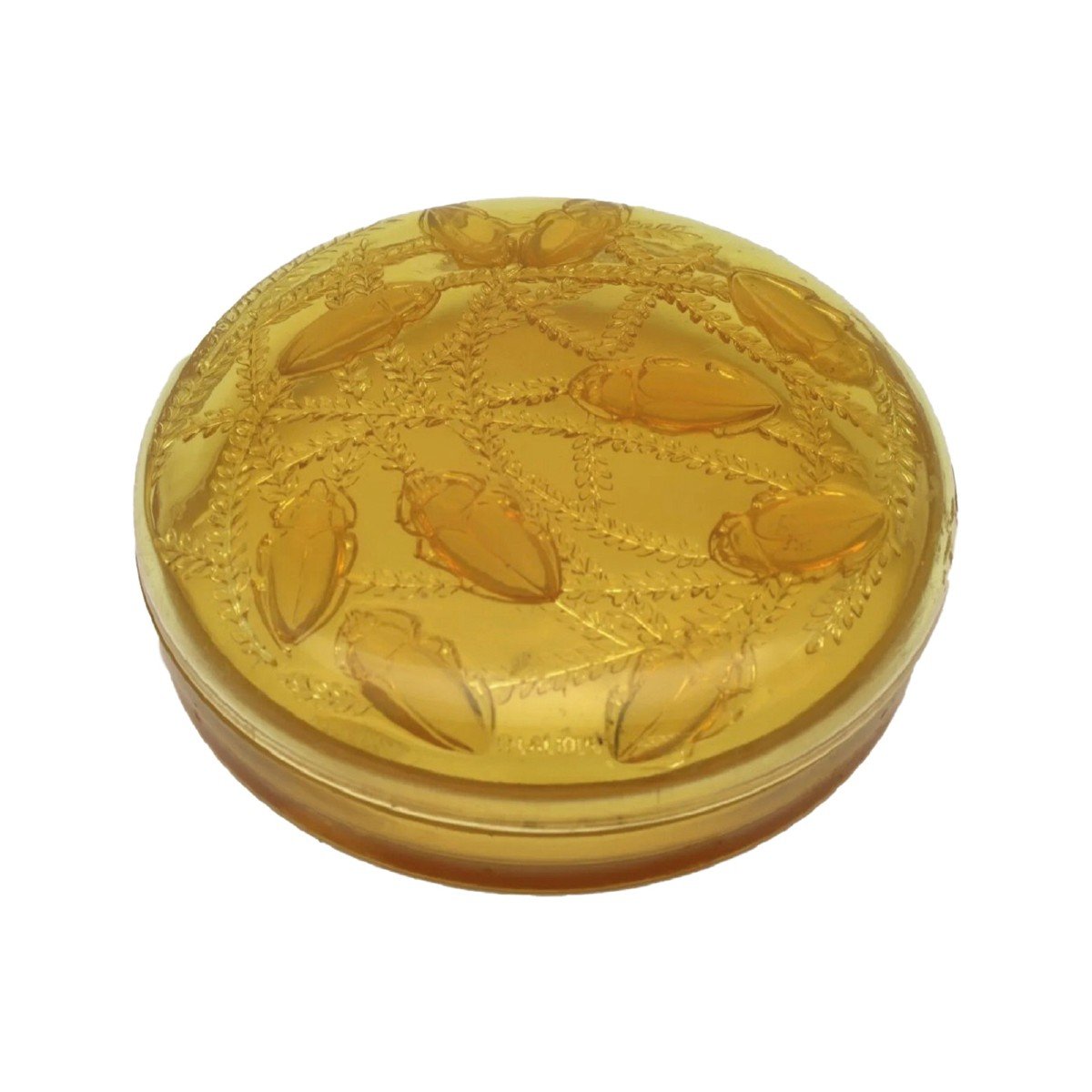 René Lalique: "cleones" Yellow Tinted Box