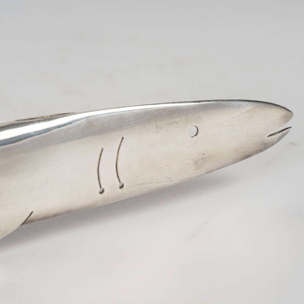 Gio Ponti : Requin En Argent Massif-photo-2