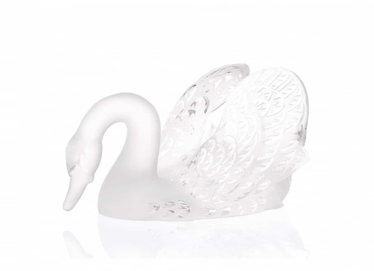 René Lalique : Especially Of Table "mirror Swans"-photo-4