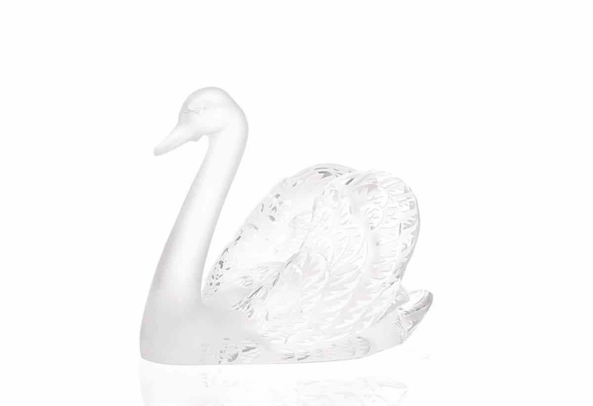 René Lalique : Especially Of Table "mirror Swans"-photo-5