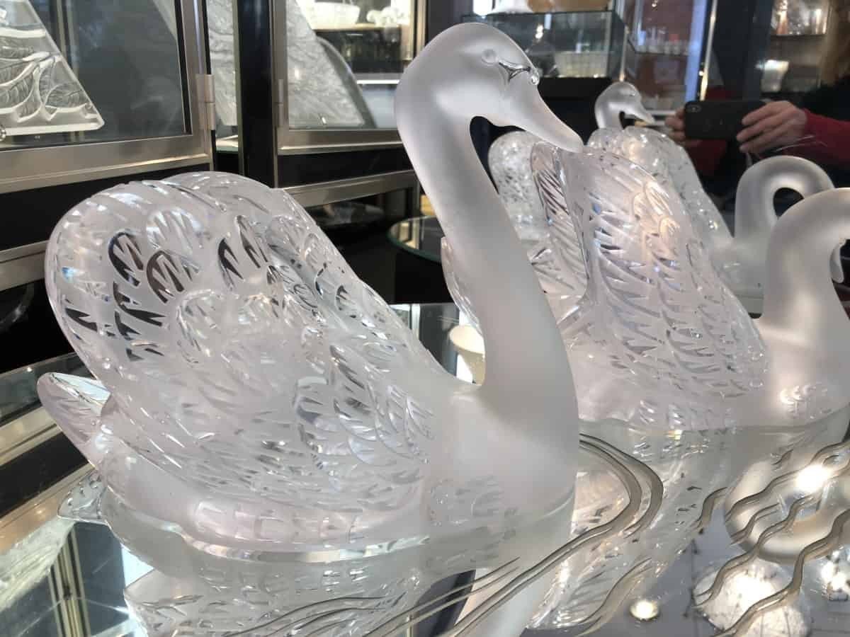 René Lalique : Especially Of Table "mirror Swans"-photo-7