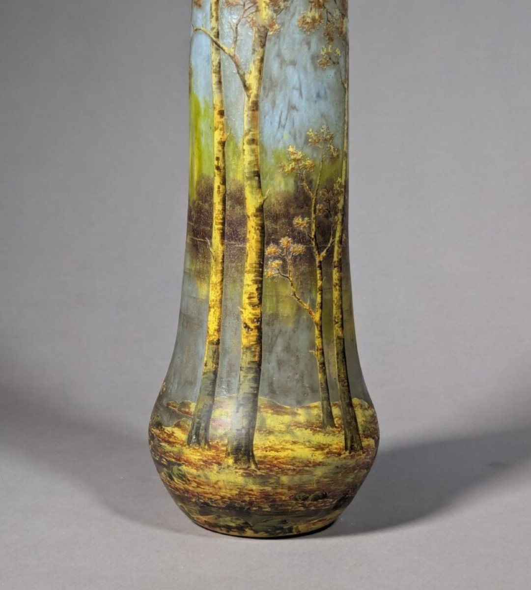 Daum Nancy Vase "paysage"-photo-3