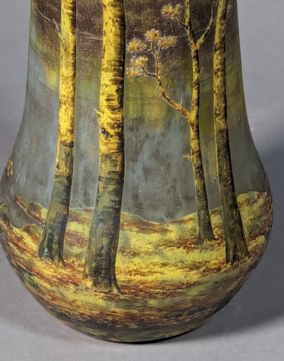 Daum Nancy Vase "paysage"-photo-5