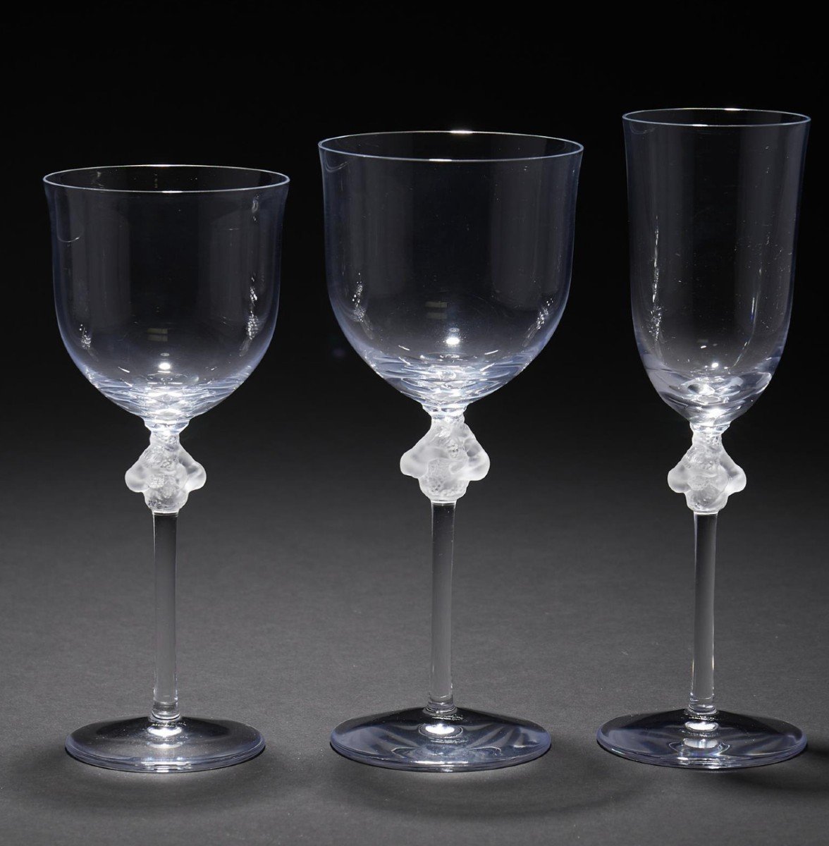 LALIQUE France Cristal ,Service “ROXANNE” 18 pieces 1968