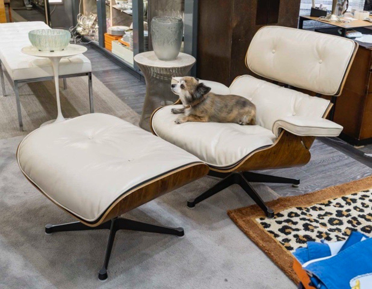  Charles et Ray Eames & Mobilier International - Chaise longue et pouf-photo-5