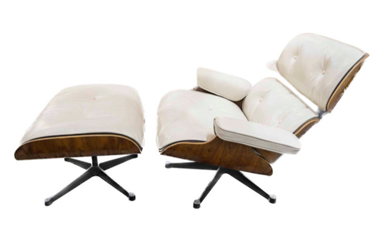  Charles et Ray Eames & Mobilier International - Chaise longue et pouf