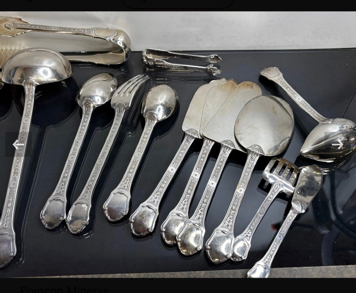 Tetard Freres Menagere 187 Pieces  Solid Silver 1930's-photo-4