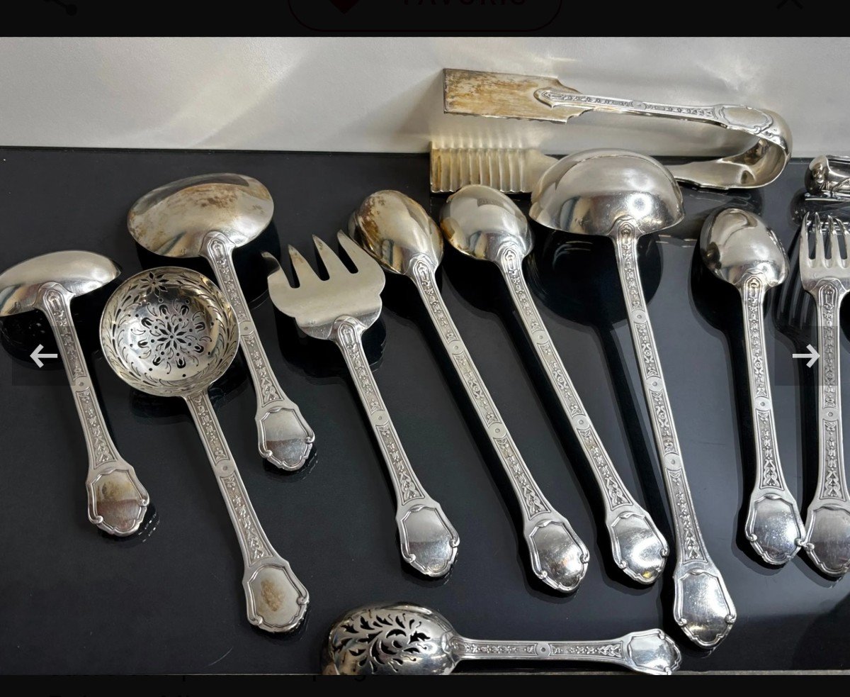 Tetard Freres Menagere 187 Pieces  Solid Silver 1930's-photo-2