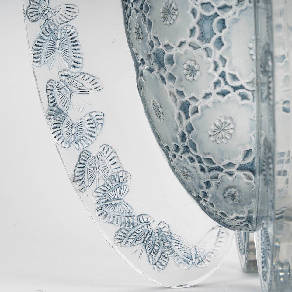 René Lalique (1860 - 1945) Vase "papillons" - 1936.-photo-3