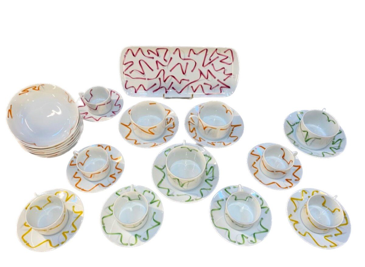 Hermes, "ribbons" Service De Table Porcelaine 67 P-photo-4