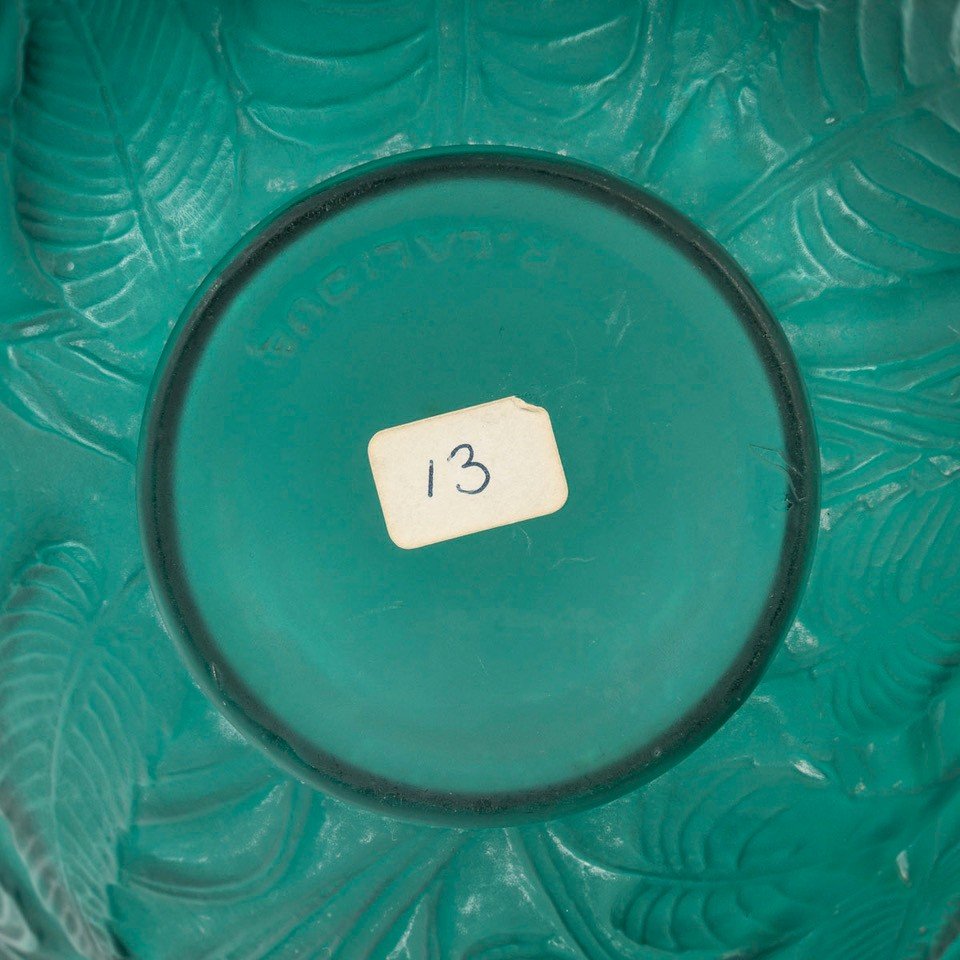 René Lalique -1923- Emerald Green Tinted “sauge” Vase -photo-2