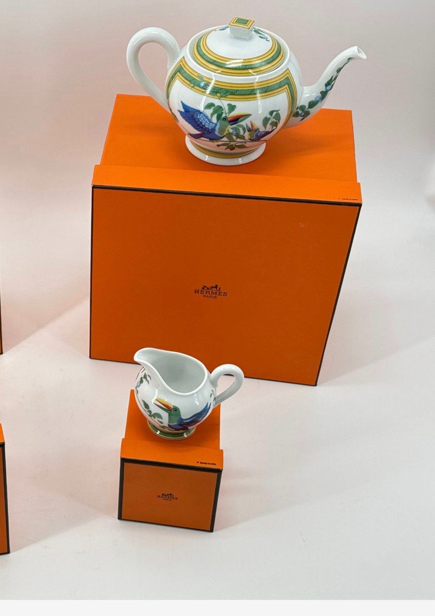 Hermes “les Toucans ” Tea Set-photo-1