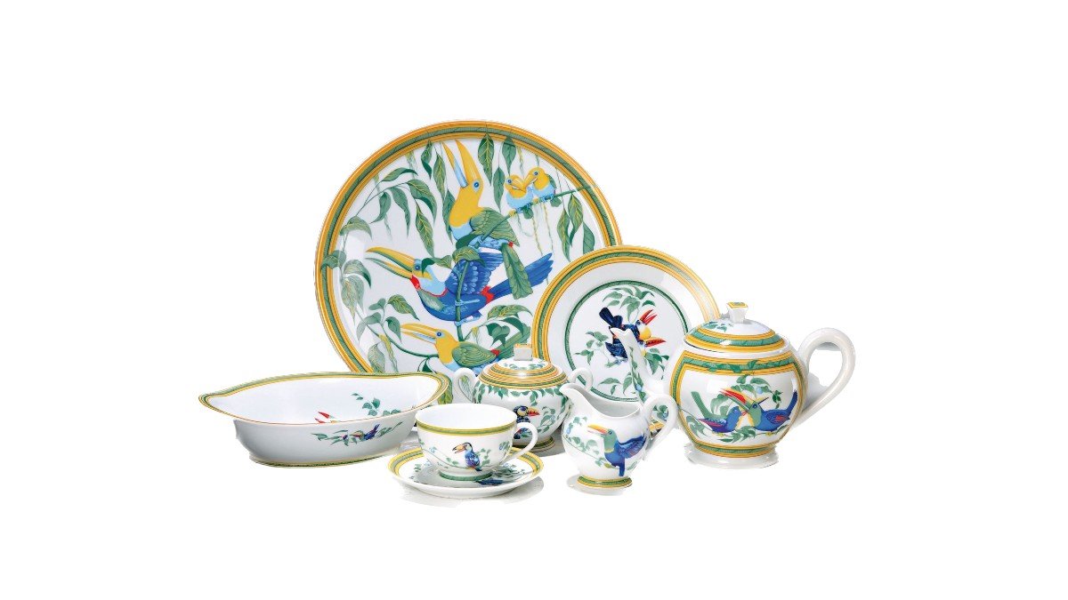 Hermes “les Toucans ” Tea Set