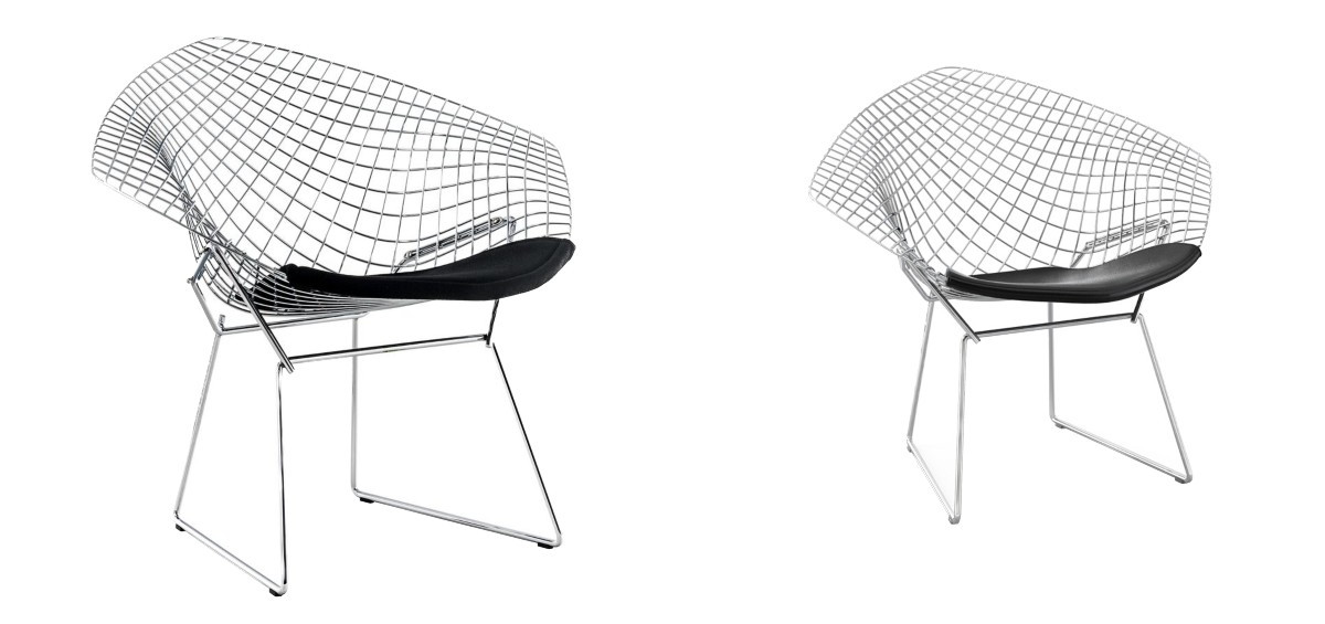 Harry Bertoia Paire De Fauteuil Diamond Modèle 421lu 