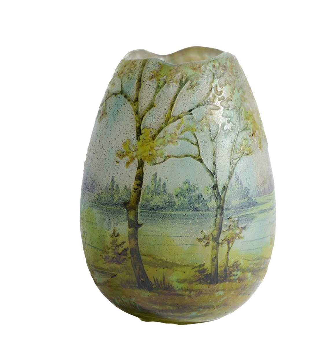 Daum Landscape Vase 