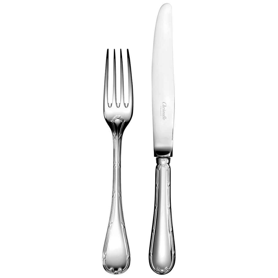 Christofle Flatware "rubans" Silver Plated Pieces 180 Pieces 