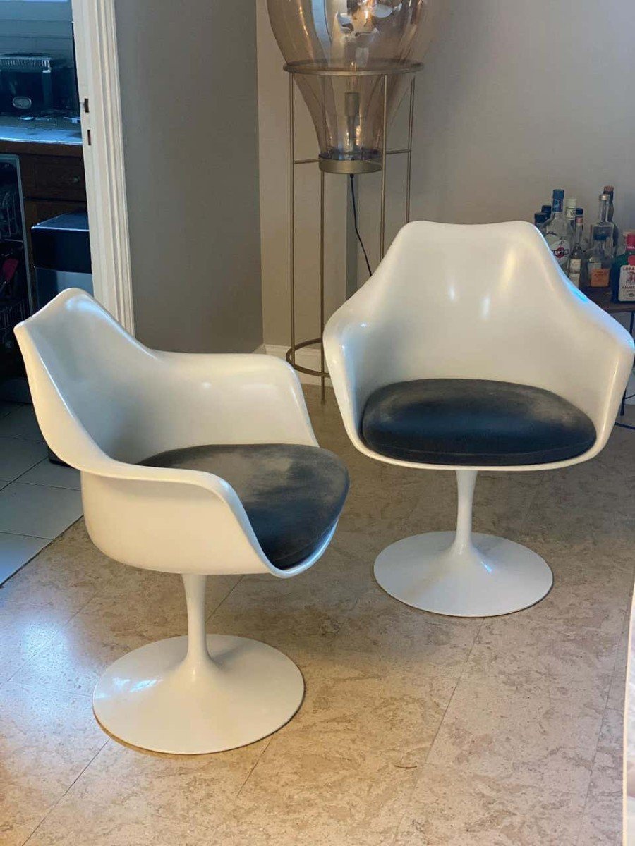 Knoll : Tulip Eero Saarinen - Pair Of Armchairs-photo-4