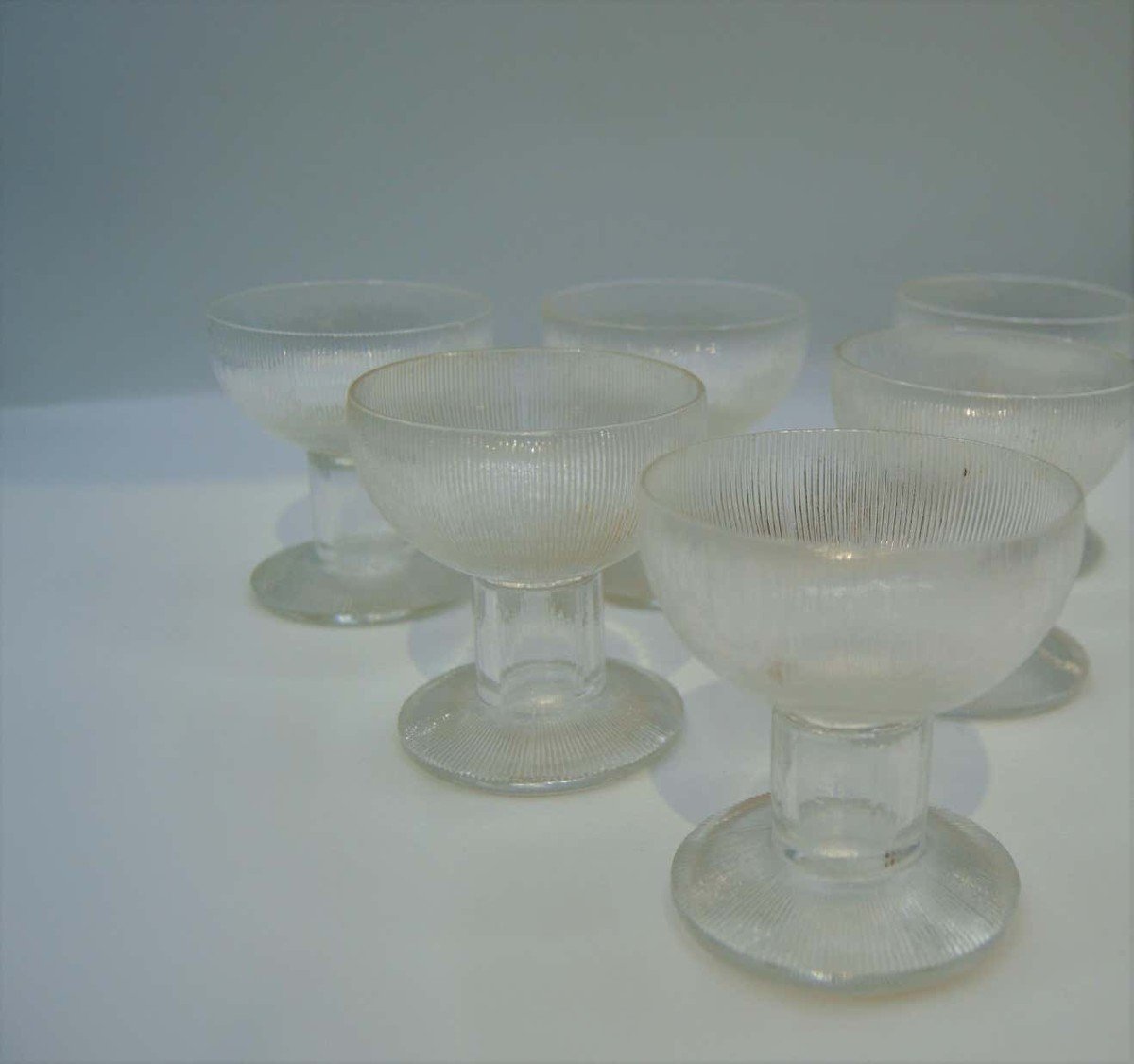 René Lalique (1860-1945), 6 verres du modèle -photo-2