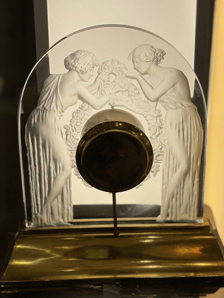 René Lalique Pendule électrique « Les Deux Figurines » 1926-photo-4