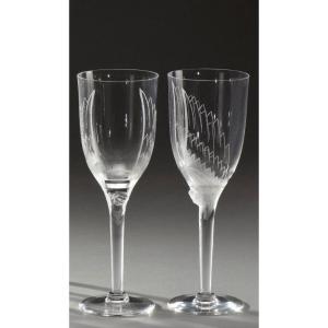 Marc Lalique : Deux Flûtes à Champagne 