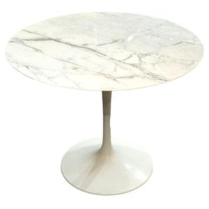 Eero Saarinen & Knoll : Table « Tulip » Calacatta 91 Cm 