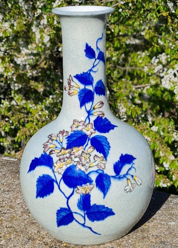 Théodore Deck - Ceramic Vase With Plant Decor-photo-2