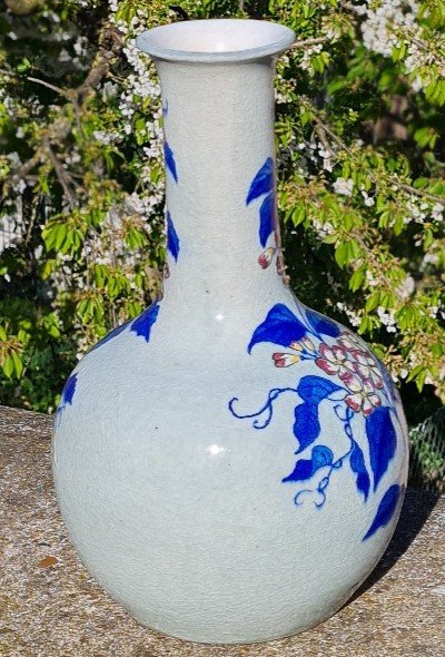 Théodore Deck - Ceramic Vase With Plant Decor-photo-3