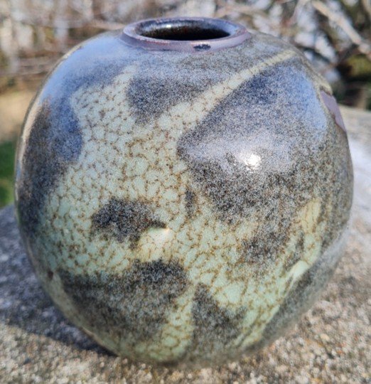 Paul Badié - Ceramic Vase With Abstract Decor. Around 1980-photo-2