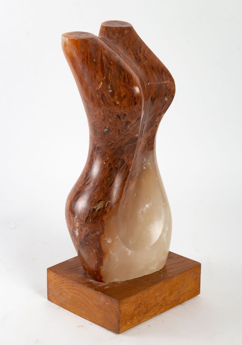 Michel Beck - Sculpture En Marbre Taille Directe-photo-3