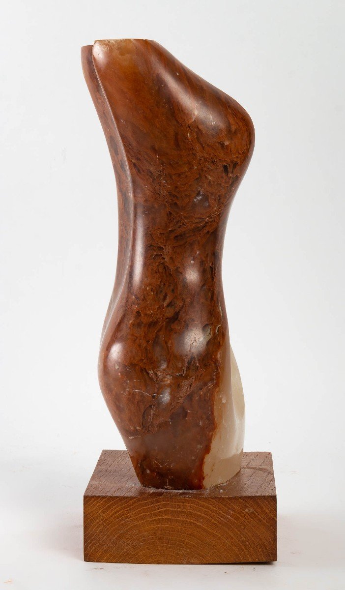 Michel Beck - Sculpture En Marbre Taille Directe-photo-4