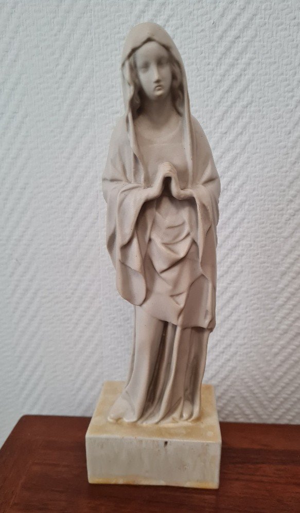 Mougin Nancy - Holy Virgin - Ceramic Sculpture. Circa 1900