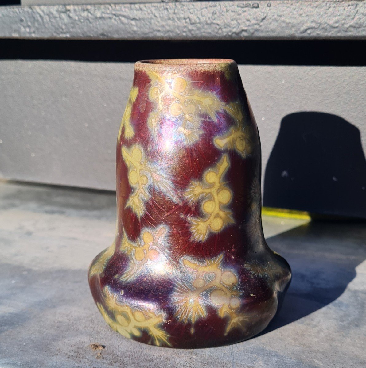 Clément Massier - Small Iridescent Ceramic Vase-photo-2