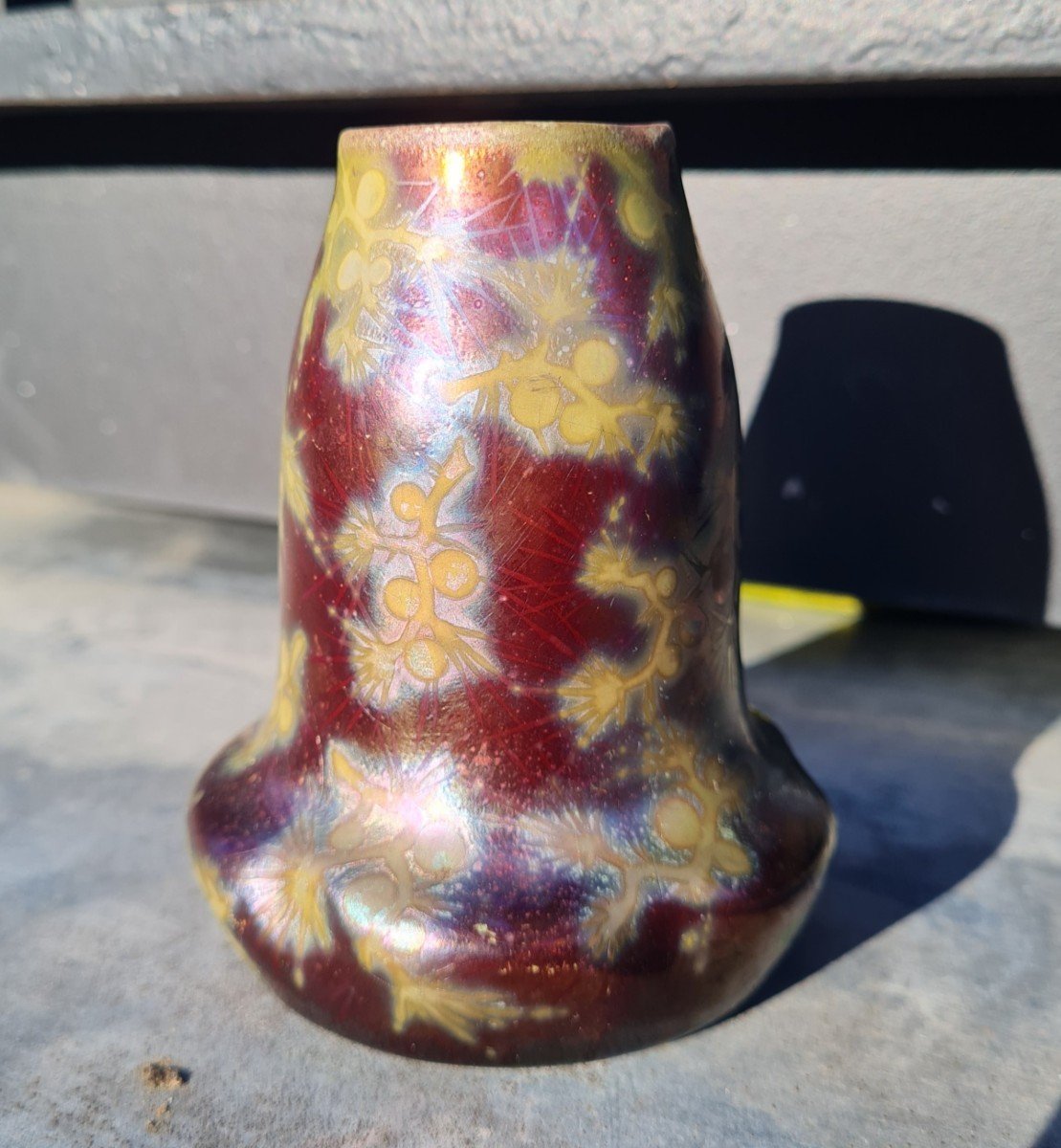 Clément Massier - Small Iridescent Ceramic Vase-photo-4