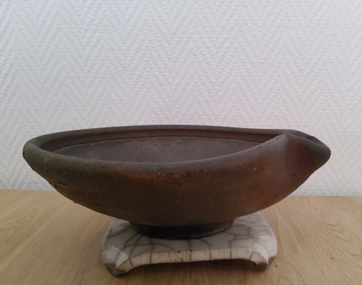 Steen Kepp - Yakishime Fired Stoneware Bowl. Circa 1970-80