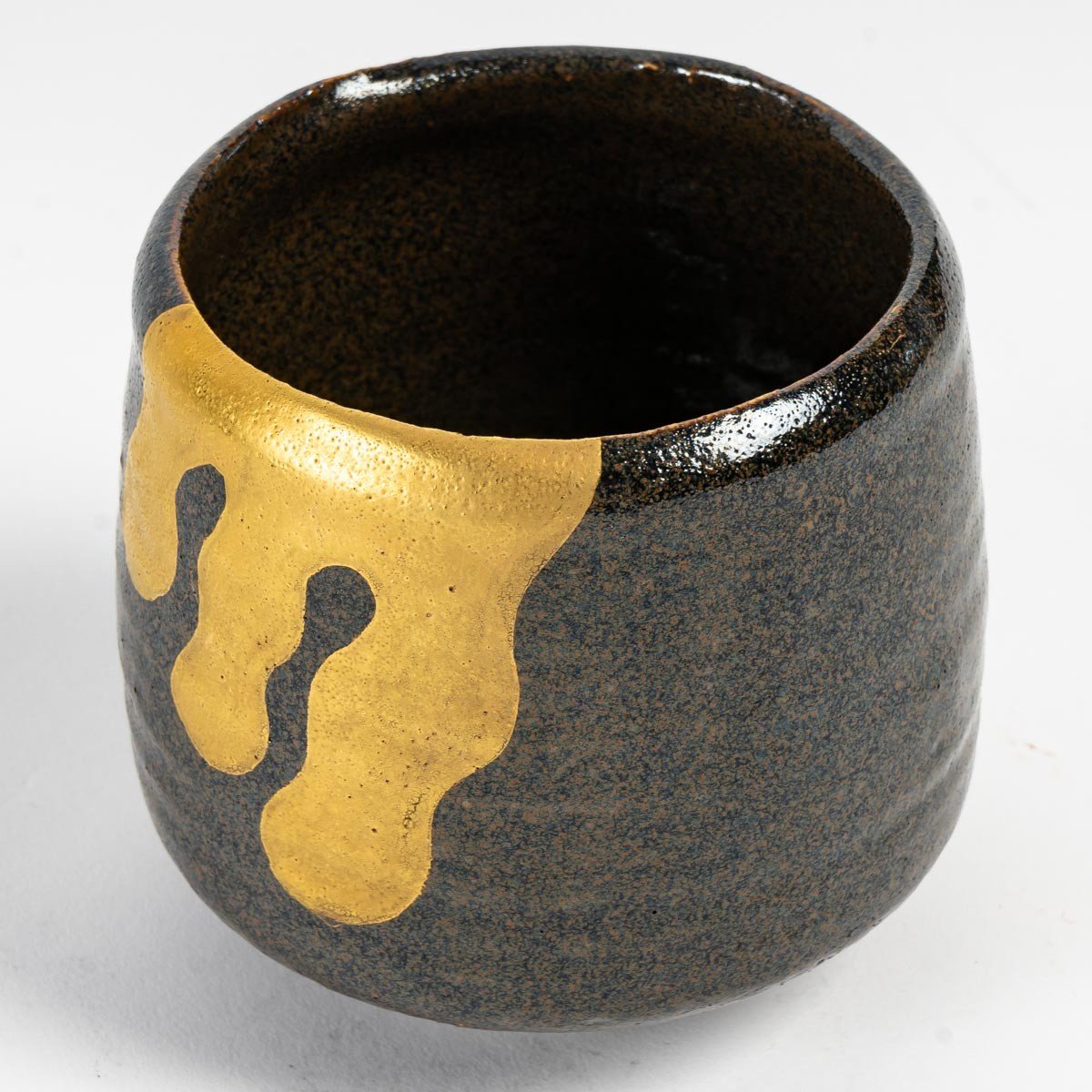 Horst Kerstan - Chawan In Glazed Stoneware And Gold. Circa 1970-80-photo-4