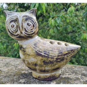 Olivier Pettit - Large Ceramic Owl From The 1950s