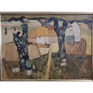 Charles Monnier (1925-1993) - Oil On Wood Panel